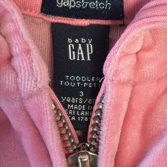 GAP - long sleeve hooded Velour Hoodie/sweater. Size 3 - Picture 2 of 6